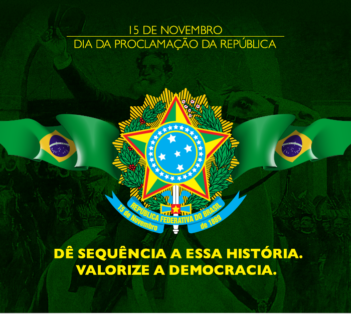 Marinha do Brasil - Aniversário da Proclamação da República No dia 15 de  novembro de 1889, aconteceu a proclamação que transformou o Brasil em um  país de regime republicano. O evento histórico